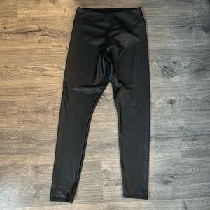 Leather like leggings, worn once